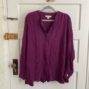 Coldwater Creek Women’s Rich Purple Blouse Size 3X